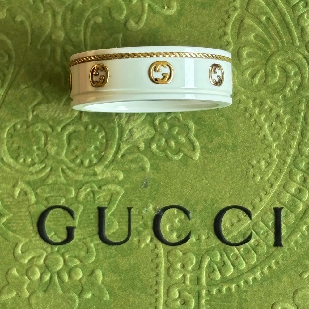 Gucci icon collection 18k gold ring size 7 $920 - Picture 2 of 10